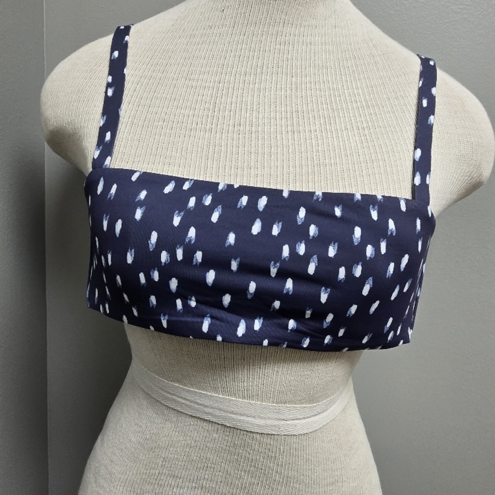 Eberjay Navy Blue Spotted Women's Swim Top